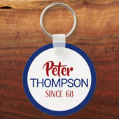 Naam Surname Cirkel Logo Sleutelhanger (Voorkant)