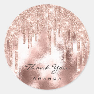 Naam Sweet 16th Bridal Roos Blush Ronde Sticker