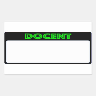 Naam Tag-document Rechthoekige Sticker