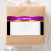 Naam Tag Label goud Paarse Zwart (Insitu)