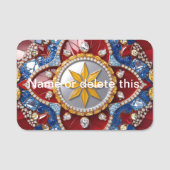 Naam tag met Colombia Kleuren (Voorkant)