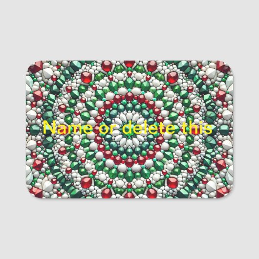 Naam tag met Italiaanse kleuren (Voorkant)