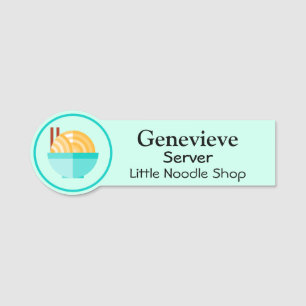 Naam Tag Noodle Restaurant Logo Custom Badge
