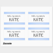 Naam tag sticker Hallo (Vel)