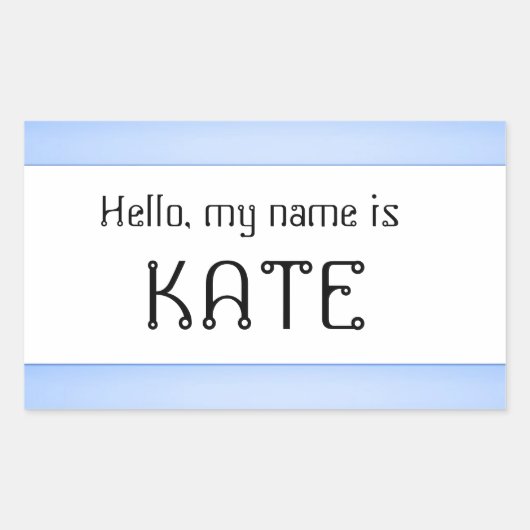 Naam tag sticker Hallo (Voorkant)