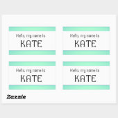 Naam tag sticker Hallo (Vel)