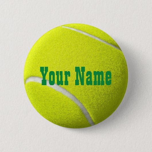 Naam Tag Tennis Ball Button (Voorkant)
