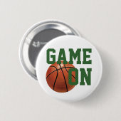 Naam team en Basketball nummer Ronde Button 5,7 Cm (Voorkant /achterkant)