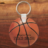 Naam team en Basketball nummer Sleutelhanger (Voorkant)