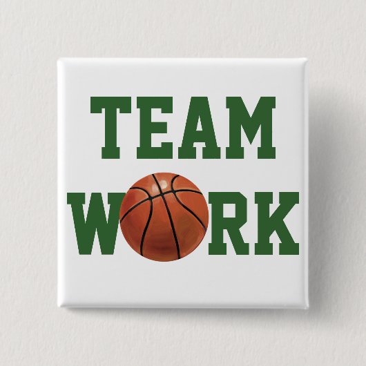 Naam team en Basketball nummer Vierkante Button 5,1 Cm (Voorkant)