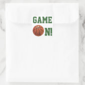 Naam team en Basketball nummer Vierkante Sticker (Tas)