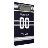 naam, #, team, sportfanteam mini klembord (Schuin)