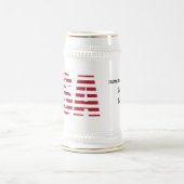 Naam, Tekst op USA 22oz White Gold Stein Mok (Center)