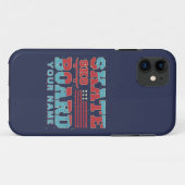 Naam Tekst skateboard SK8 Vlag rood blauw Case-Mate iPhone Case (Achterkant (horizontaal))