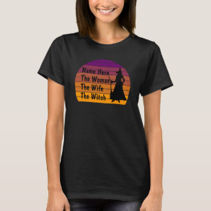 Naam Tekst wijzigen Vrouw Witte vrouw Halloween to T-shirt