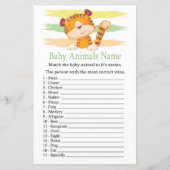 Naam Tijger Baby Animals (Voorkant)