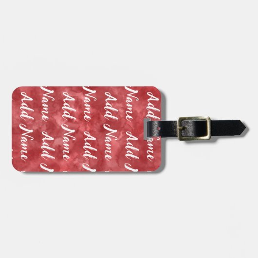 Naam toevoegen Aangepaste rode Waterverf Bagagelabel