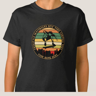 Naam toevoegen Alle tekst Freestyle Skateboard wij T-shirt