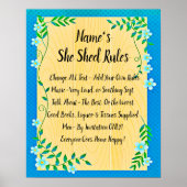 Naam toevoegen Alle tekst wijzigen Ze heeft Regel Poster (Voorkant)