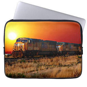 Naam toevoegen Bericht - Zonnediesellocomotief Laptop Sleeve
