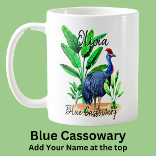 Naam toevoegen Blue Cassowary Australian Bird Anim Koffiemok