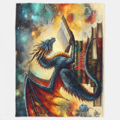 Naam toevoegen, Boek Dragon voor Fantasy Reader Bo Fleece Deken (Voorkant)