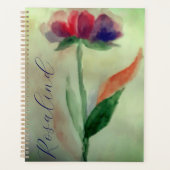 Naam toevoegen: Chic Violet en Blauwe vaste ventil Planner (Voorkant)