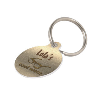 Naam toevoegen Cool Draag Glossy Kijk Huisdierpenning