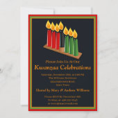 Naam toevoegen Datum Details Kwanzaa 7 Kandels Par Kaart (Voorkant)