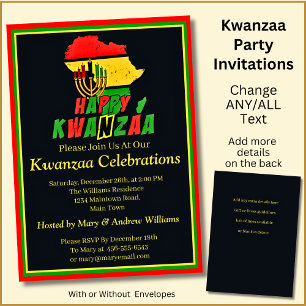 Naam toevoegen Details Kwanzaa Kandles Africa Part Kaart