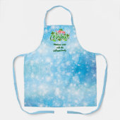 Naam toevoegen die overeenkomt met kerstblauw schort (Voorkant)