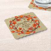 Naam toevoegen die overeenkomt met Thanksgiving he Kartonnen Onderzetters (Gebogen)