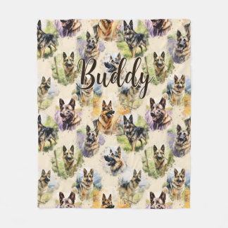 Naam toevoegen, Duitse herder Fleece Deken