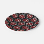 Naam toevoegen en Jaar Birthday Black Papieren Bordje (Gekanteld)