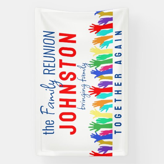 Naam toevoegen Fun Family Reunion Spandoek (Verticaal)