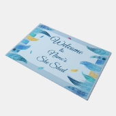 Naam toevoegen Geef Tekst uit Ze heeft Boho Blue F Deurmat (Schuin)