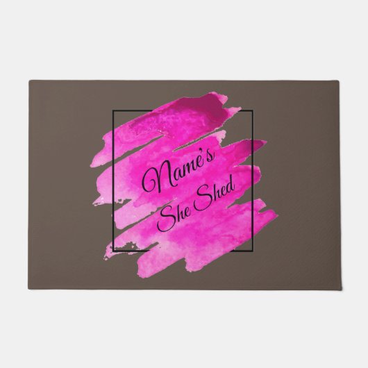 Naam toevoegen Geef Tekst uit Zij de Roze Penseels Deurmat (Voorkant)