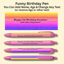 Naam toevoegen, Happy Birthday & van Grandkids Pen