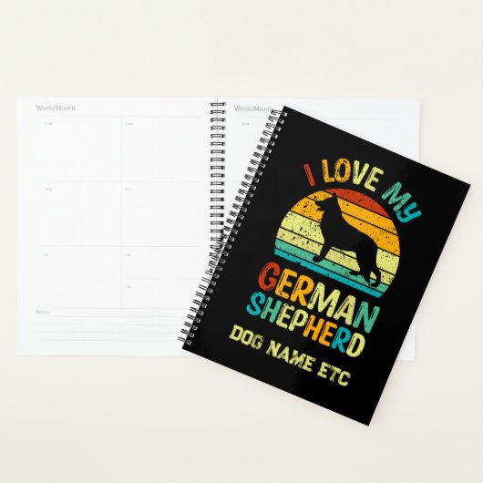 Naam toevoegen - Ik hou van mijn Duitse Shepherd D Planner (Display)