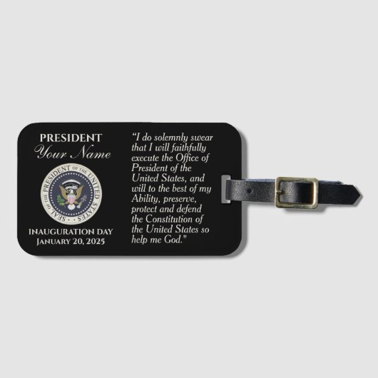Naam toevoegen Inauguratiedag 20 januari 2025 Bagagelabel (Voorkant (horizontaal))