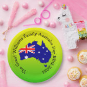 Naam toevoegen Jaar Australië Dag BBQ 9" Papieren Bordje (Feest)