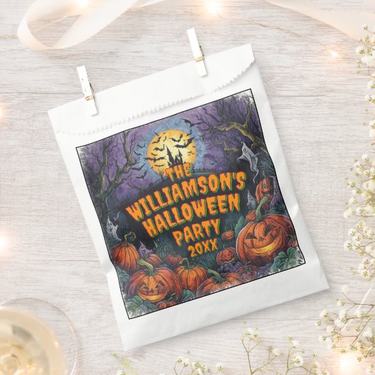 Naam toevoegen Jaar Halloween Party Favoriet Bag Bedankzakje (Geknipt)