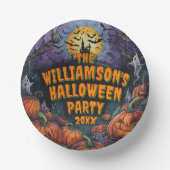 Naam toevoegen Jaar Halloween Party Papieren Kommen (Voorkant)