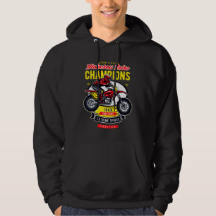 Naam toevoegen Jaar Motocross Retro Champions Ride Hoodie
