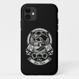 Naam toevoegen Jaar snijder schedel doorsnede zui iPhone 11 Hoesje