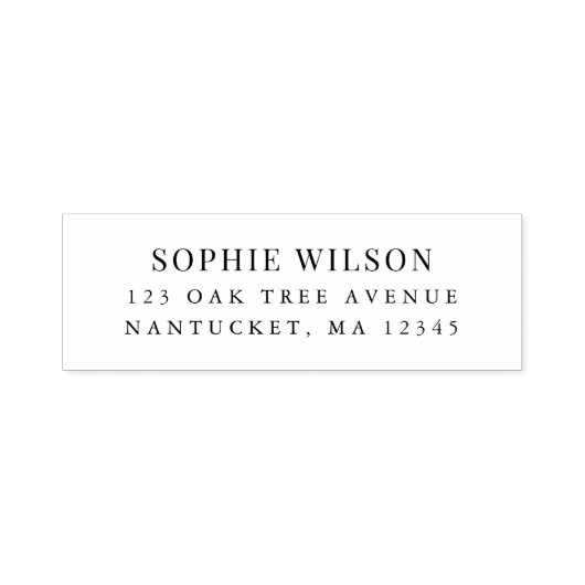 Naam toevoegen Modern Classic Retouradres Zelfinktende Stempel (Design)