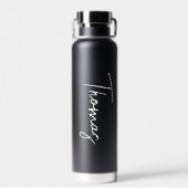 Naam toevoegen Modern Script Christelijk Cross For Waterfles (Achterkant)