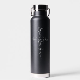 Naam toevoegen Modern Script Christelijk Cross For Waterfles