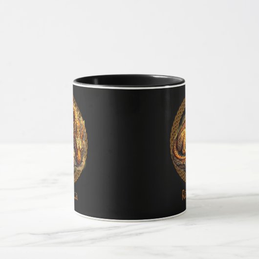 Naam toevoegen Rusting Brown Dragon Mok (Midden)