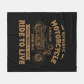Naam toevoegen Tekst, Authentiële Motorcycle Klass Fleece Deken (Voorkant (Horizontaal))